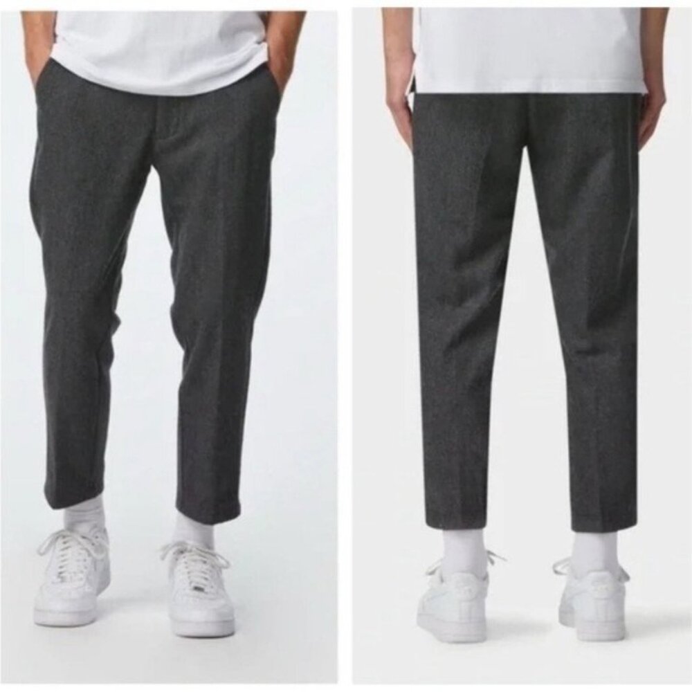 I love ugly kobe Pants Medium Charcoal Trousers Men’s Wool Straight Cropped